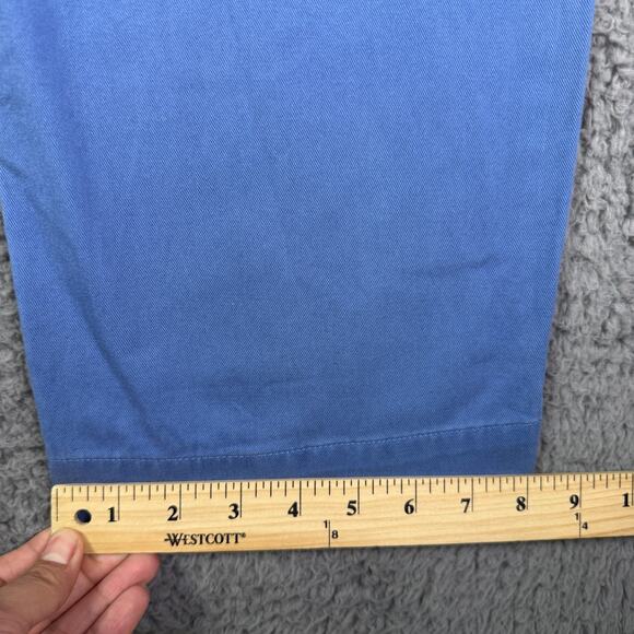 Vintage Polo Ralph Lauren Pants Mens 34x32 Blue Chino Flat Front Preppy Y2K - Picture 11 of 12